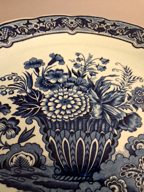 Delfts, platte med blomstermotiv